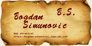 Bogdan Simunović vizit kartica